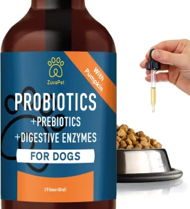 Probiotics for Dogs - Dog Probiotics for Diarrhea - Natural Digestive Enzymes for Upset Stomach Relief   Gas, Constipation Health & Itch Relief - Prebiotic Pet Supplies - 120 Servings