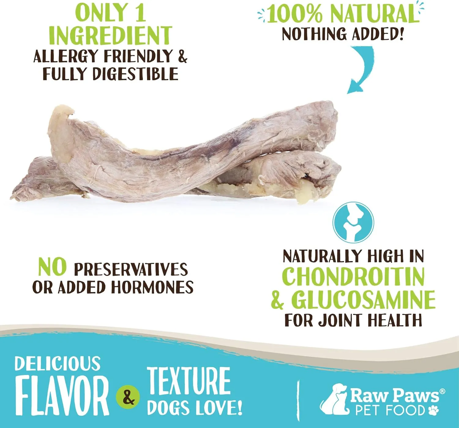 Raw Paws Freeze Dried Duck Necks for Dogs, 5-oz - Made in USA - All Natural Duck Dog Treats - Single Ingredient