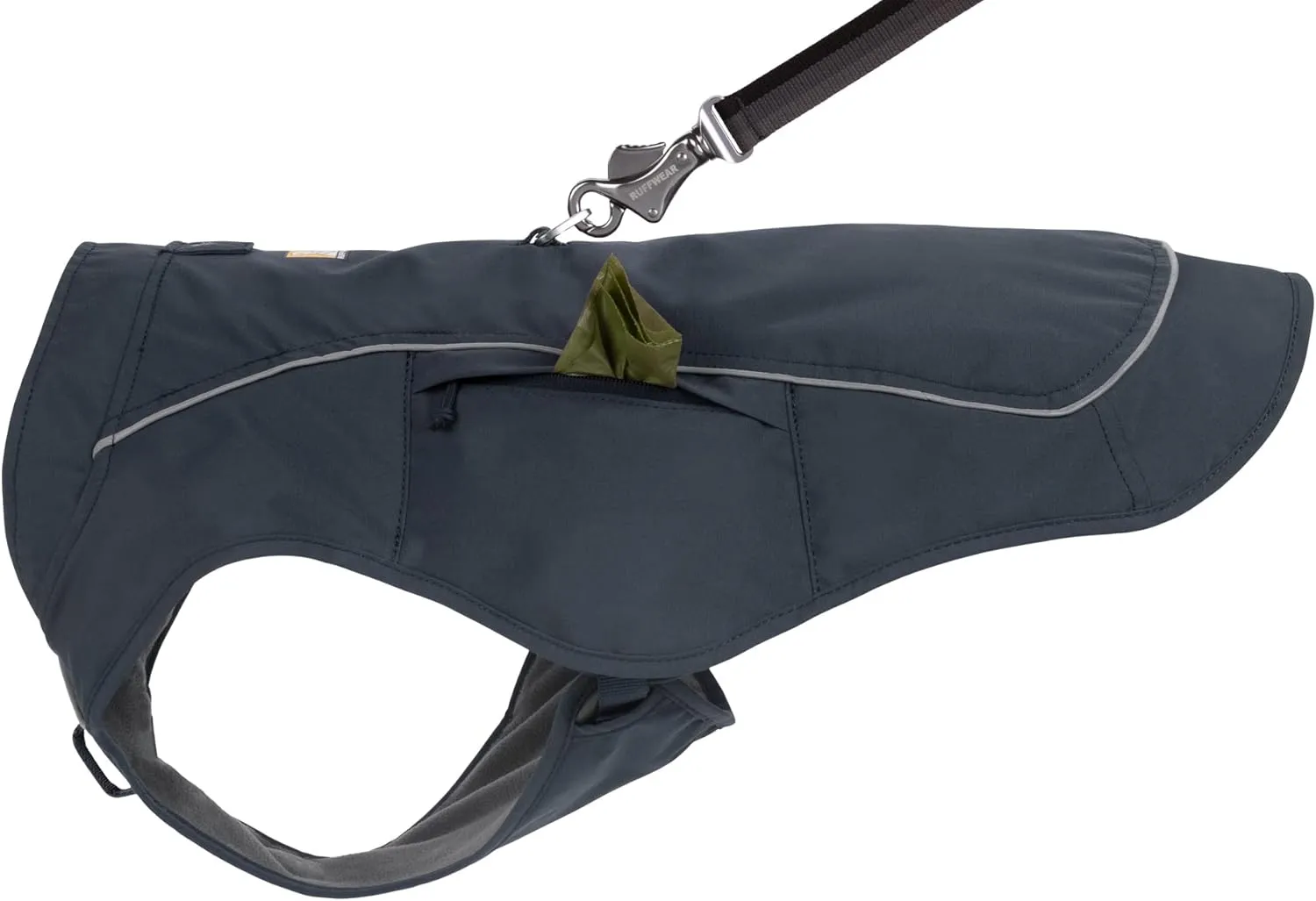 Ruffwear, Overcoat Fuse Jacket Harness Combo for Dogs, Basalt Gray, X-Small