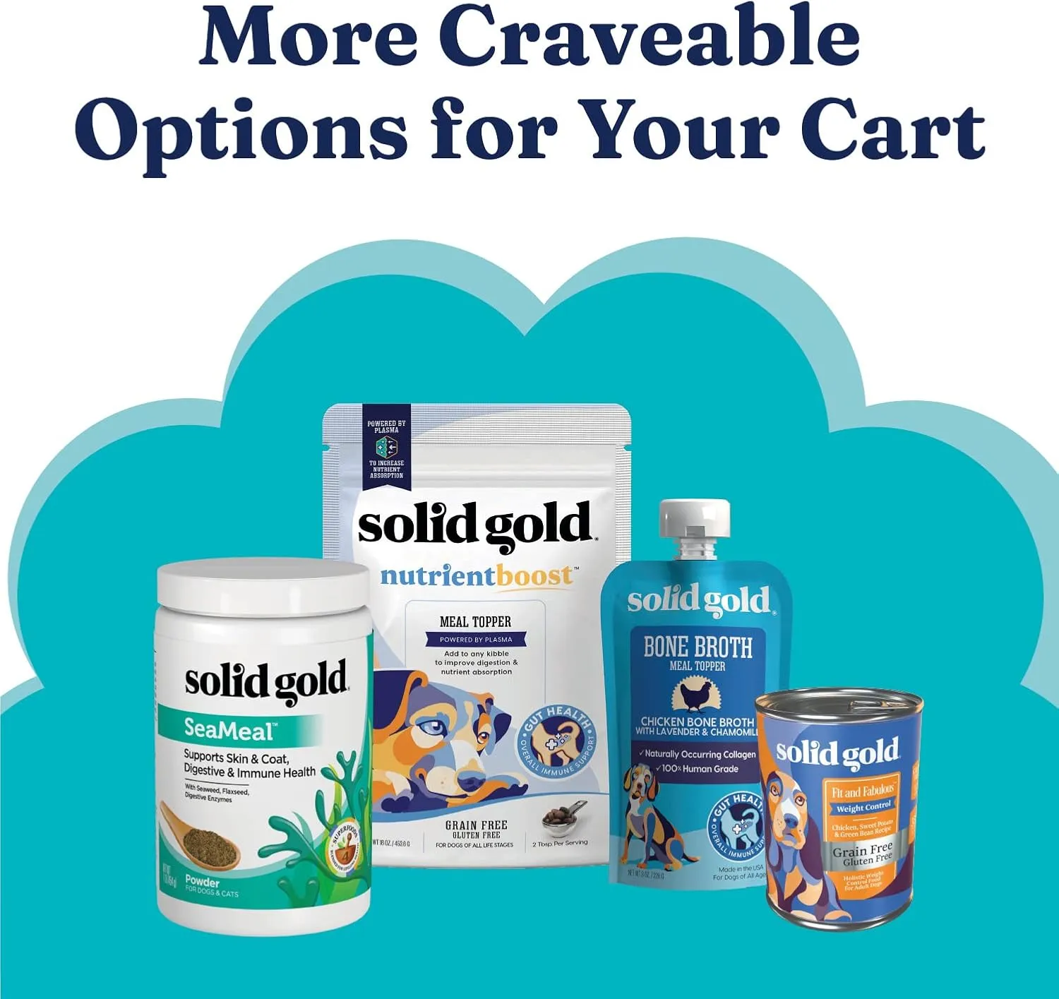 Solid Gold Dry Dog Food for Adult & Senior Dogs - Made with Real Pollock, Probiotics, & Omega 3 Fish - Whole Grain Dry Dog Food for Weight Management & Better Digestion - 4 LB