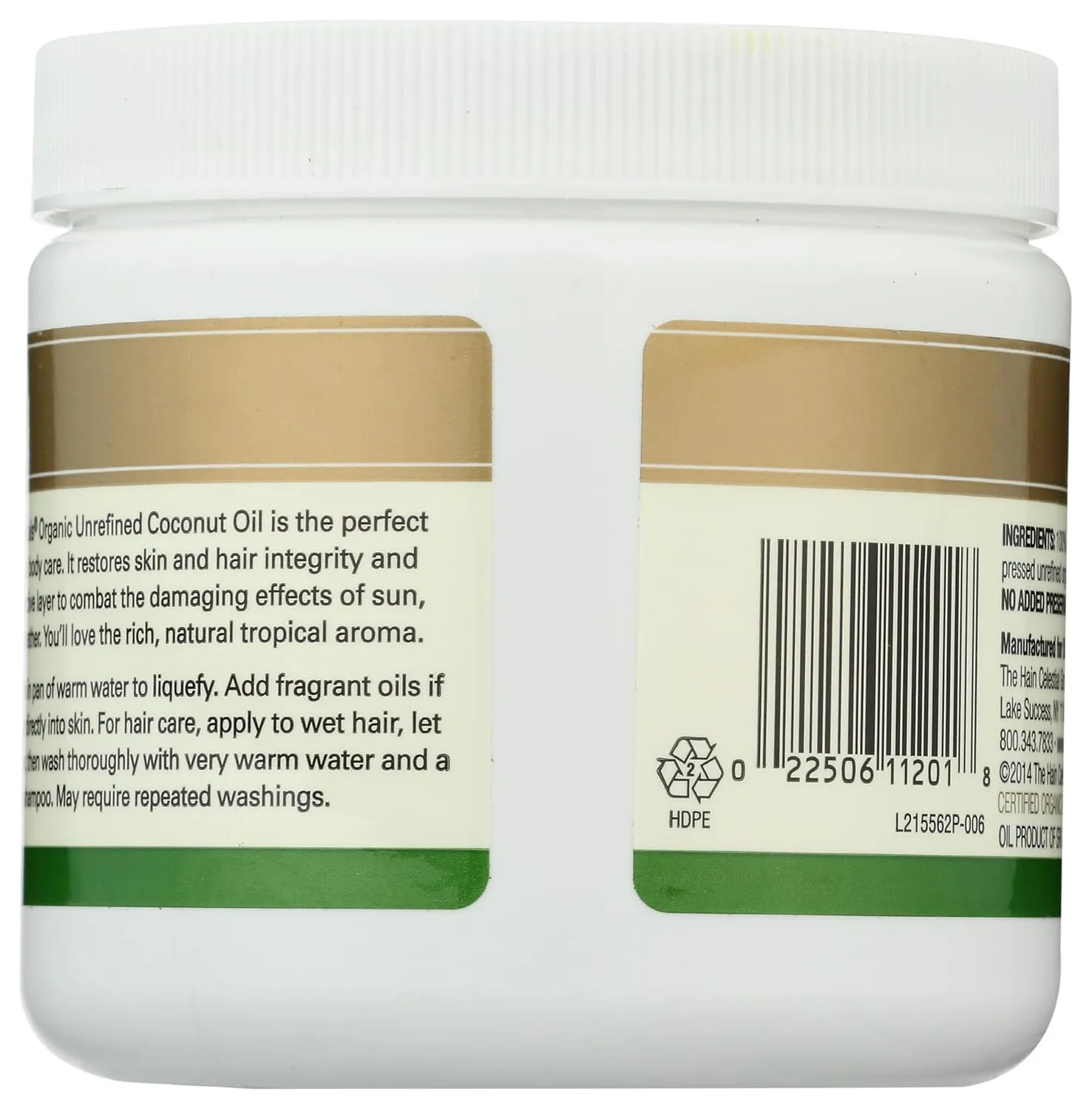 Spectrum Essentials Organic Virgin Coconut Oil, Unrefined, 15 Oz
