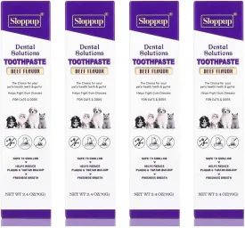 Toothpaste | Teeth Cleaning and Fresh Breath Dental Care for Russian White, Russian Black and Russian Tabby Cat Kittens and Adult Cats | Soothes Inflamed Gums | Vet Formulated 4 Pack (9.6 OZ)