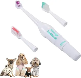 Totority 3Pc Portable Electric Toothbrush for Pets Gentle Cleaning Technology Lightweight Travel Design Random Colors for Dogs and Cats