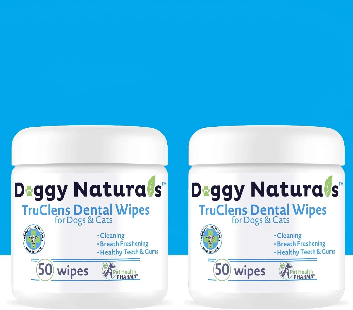 TRUCLENS | Dental Wipes for Dogs and Cats 100ct Wipes (2 Pack)