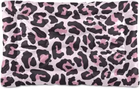 Ultra Soft Pet Bed Washable Dog Bed Crate Mat for Dogs Fleece Dog Crate Kennel Pad Cat Pet Bed Liner 24x18in Pink Leopard Printed
