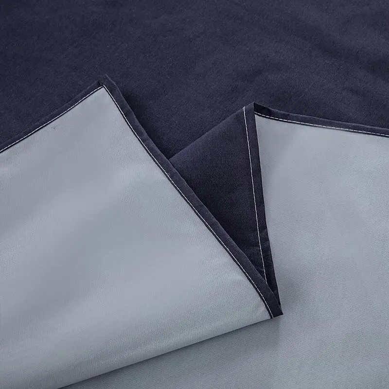 WenBags Lightweight Waterproof Flat Sheet 90 * 98 Inches King Size - Mattress Protector for Bed & Couch, Pet Hair Resistant Cover Ideal for Dogs & Cats, Perfect for Hotels & Hospitals (Navy Blue)