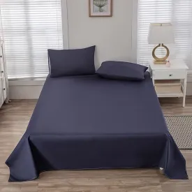 WenBags Lightweight Waterproof Flat Sheet 90 * 98 Inches King Size - Mattress Protector for Bed & Couch, Pet Hair Resistant Cover Ideal for Dogs & Cats, Perfect for Hotels & Hospitals (Navy Blue)