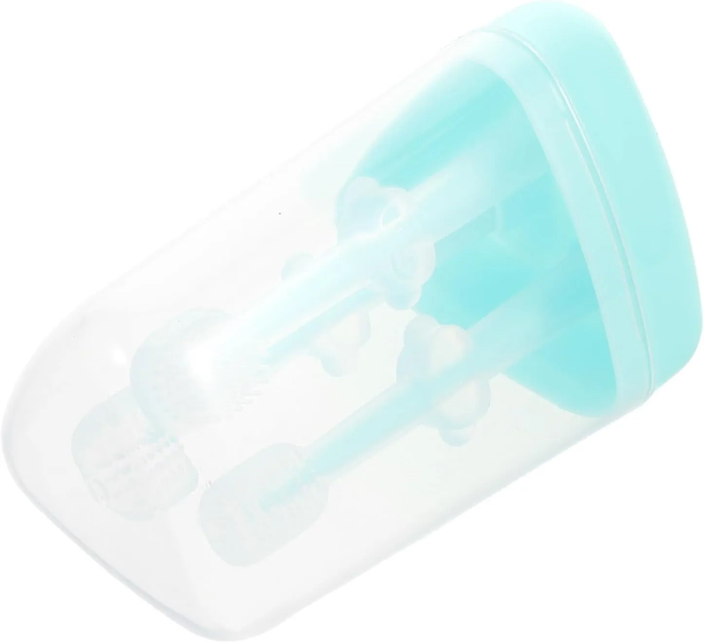 YARNOW 1Set Silicone Pet Toothbrush for Cats and Small Dogs Cleaning Kit with Three Brush Head Options Comfortable Grip Design for Daily Oral Care