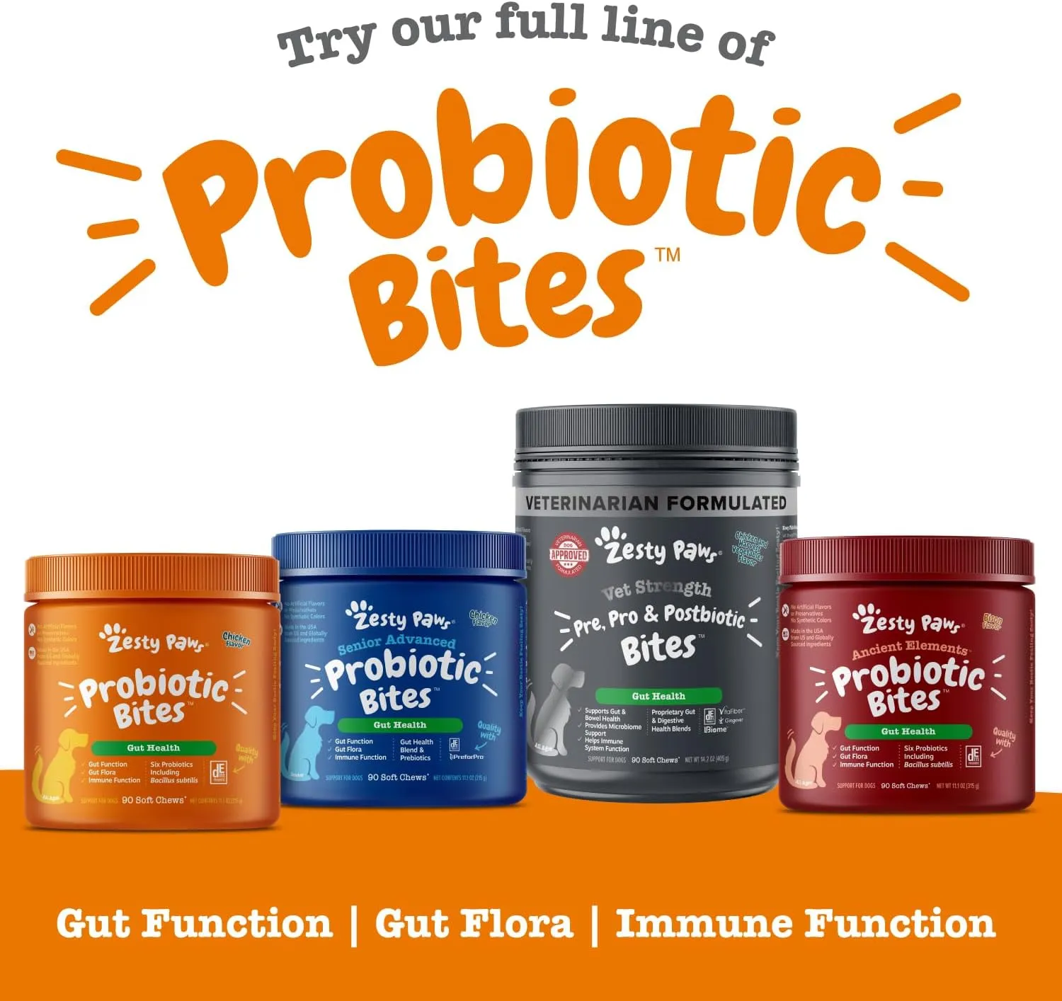 Zesty Paws Pill Wrap Probiotic Paste for Dogs - Immune & Digestive System Support - Bacon Flavor - with DE111 Bacillus subtilis - Pockets Any Pill, Tablet & Capsule for Your Dog - 4.2oz - 60 Portions